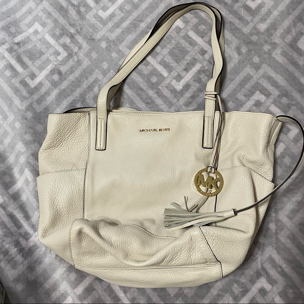 Michael Kors white tote bag/ handbag